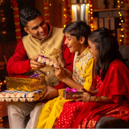Família no Diwali